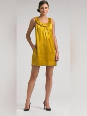 BCBGMaxAzria Golden Silk shift Dress